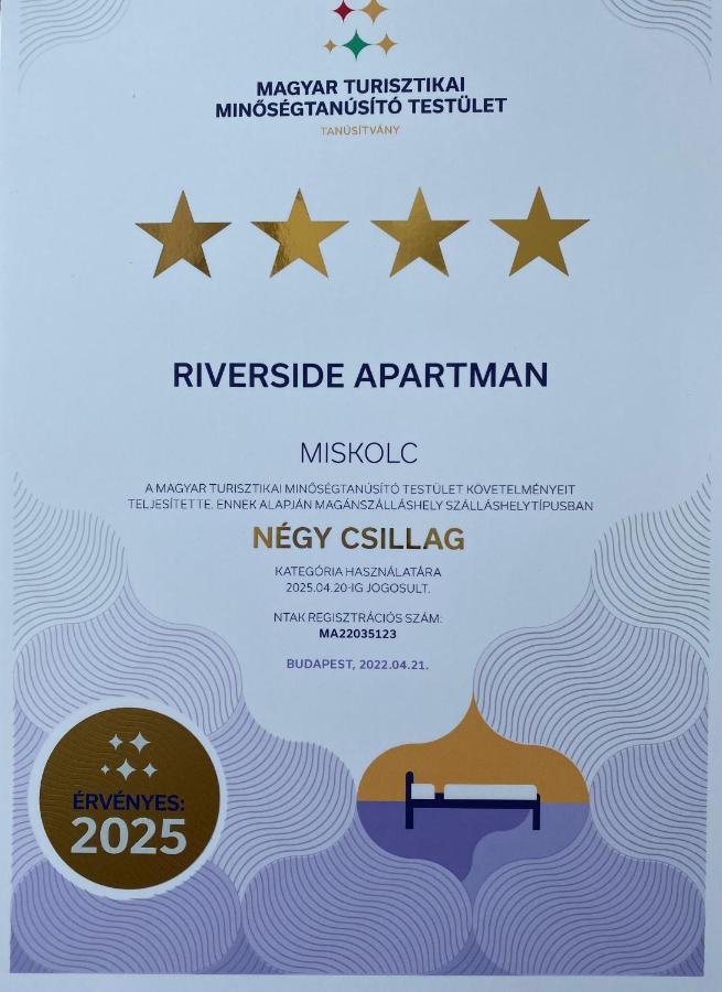 Riverside Apartman**** Miszkolc Zewnętrze zdjęcie
